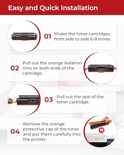 Image of 067H Toner Cartridge Set 4-Pack for Canon 067 067H MF656Cdw MF654Cdw Toner | Compatible for Canon MF656cdw Toner Cartridges, for Color ImageClass MF656Cdw LBP632Cdw MF654Cdw MF653Cdw LBP633Cdw Printer