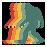 Leyland Designs Vintage Retro Bigfoot/Sasquatch/Yowie Silhouette! - Classic 70's Style Bumper Sticker Window Water Bottle Decal 5