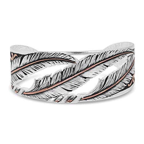 Montana Silversmiths Ladies Feather Cuff Bracelet Western Inspired (Wind Dancer) #TOP7