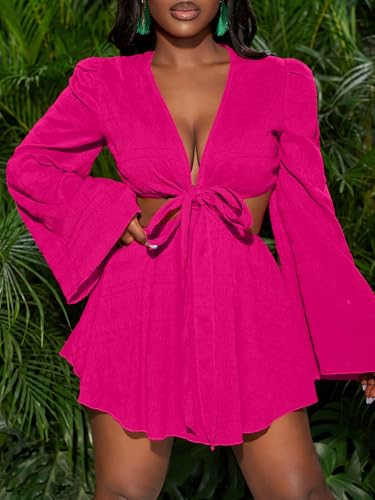 Image of BEAUDRM Women's Summer Tropical Dress Sexy Vacation Outfits Beach Sundress | Tropical Dresses for Women, Summer Dress, Two Piece Sets, Summer Outfits