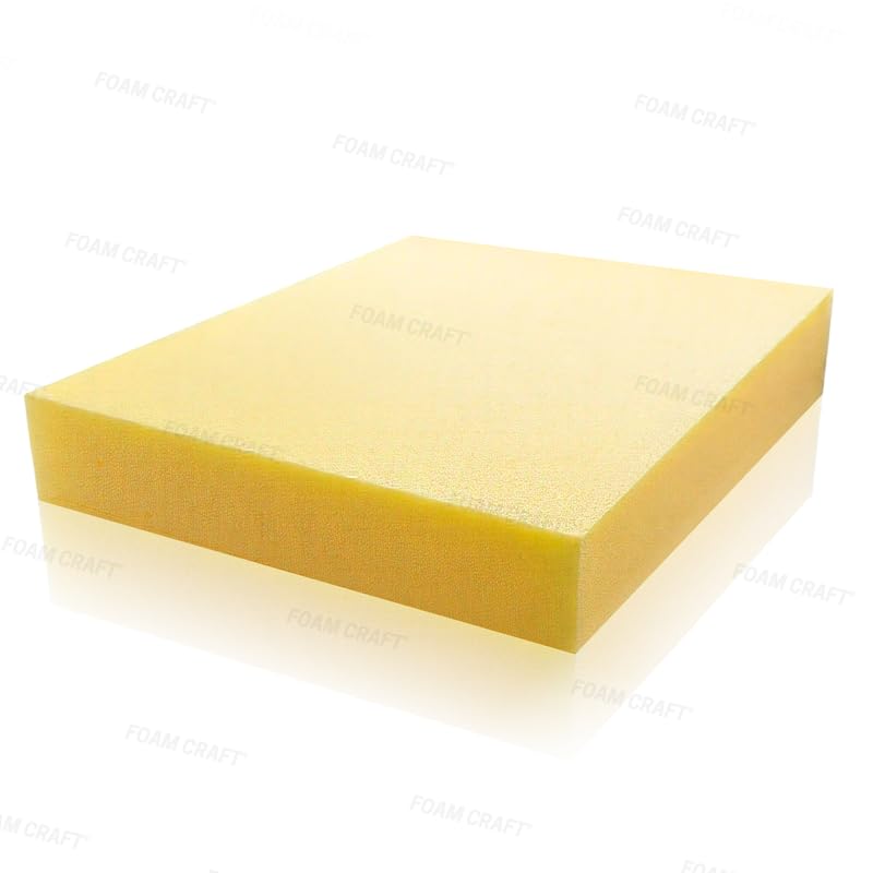 100% Visco Elastic Gel Memory Foam for Chair Cushions & Bed Pillows, Yellow, 30 x 30 cm
