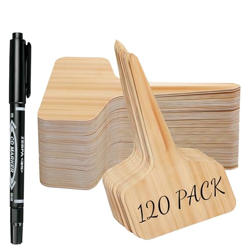 Plant Labels Tags Markers 120pcs Plastic Garden Tags & Stakes with Permanet Marking Pen for Plants Waterproof Seed Labels for Outdoor Garden Accessories