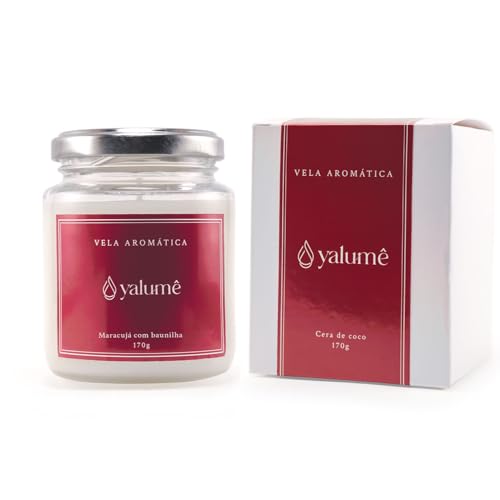 Vela Aromática Maracujá com Baunilha 25 Horas (90g) - Yalumê - Vela perfumada100% Vegetal com cera d