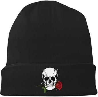 Skull Winter Hat Skull Beanies for Men Skeleton Hand Knitted Hat Skateboard Teen Hats for Boys Winter Warm Hat