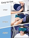 Inspireyes Travel Pillow for Airplanes, Airplanes Pillow with Eye Mask for Sleeping, Long Haul Flight Essentials Head Support Soft Pillow, Car Road Trip Travel Pillow, Royal Blue - Image 5