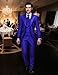 Wrycay Men's Suit 3 Piece Slim Fit Tailcoat Tux for Wedding Banquet Party Long Tail Tuxedos Double Breasted Vest & Pants Set, Dark Brown, XL