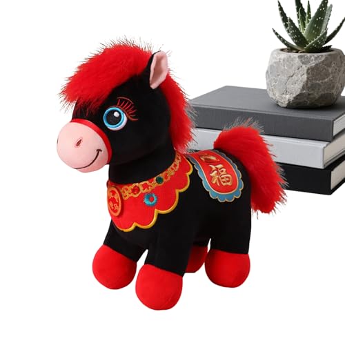Cheval en peluche de collection - Cadeau idéal de Nouvel An Chinois et Pâques