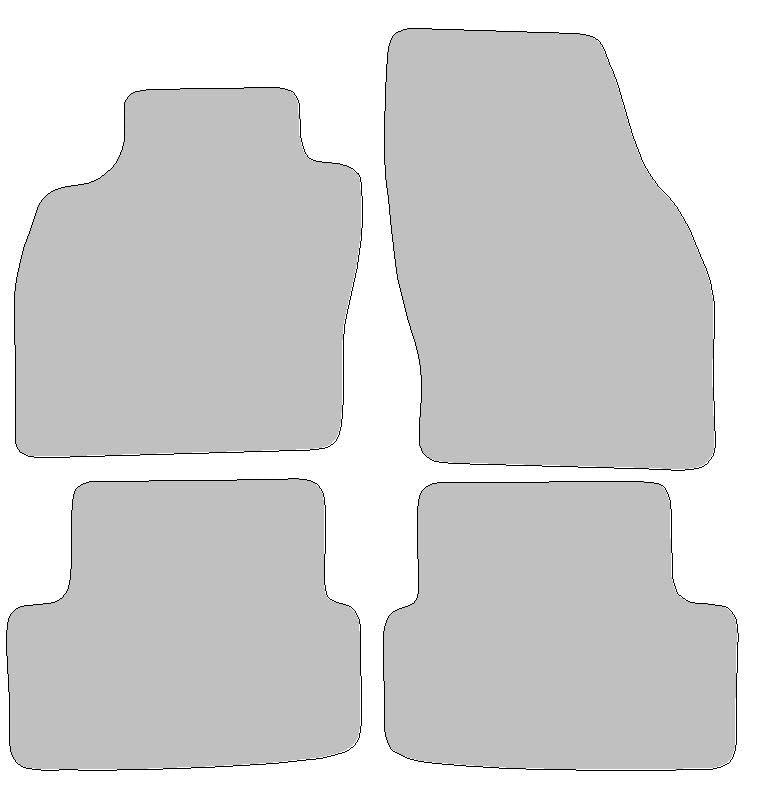 Set di tappetini compatibile per Seat Arona, tipo KJ7 (anno di costruzione 2017-2024), Classic schwarz | 4 pz. | Bordo beige