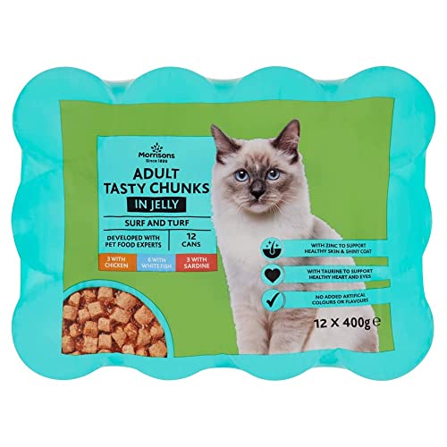 Morrisons Cat Food Fish & Meat Chunks In Jelly 12 x 400 g