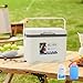 Menolana Camping Cooler, Ice Box Chest, for Freeze/Hot Food 6 L with Ice Pack Cold Storage Case for Yard Camping Beach Hiking Fishing, White