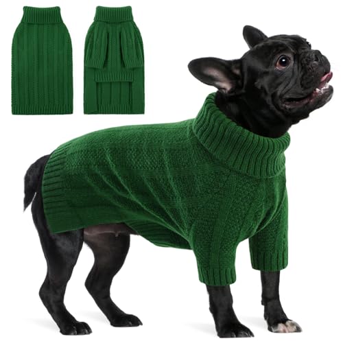 Queenmore Maglione Cane Media Taglia, Collo Alto Vestiti per Cani