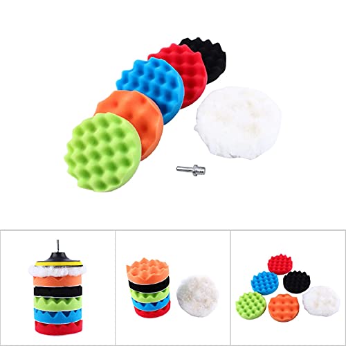 Espuma de farol, composto de polimento de tinta, 7 peças, esponja, polimento de cera, kit de polidor