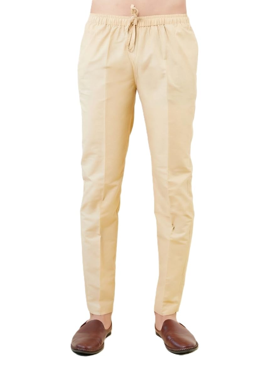 Men's Solid Cotton Pyjama| Elasticated Waistband | Nara | Two Side Pockets