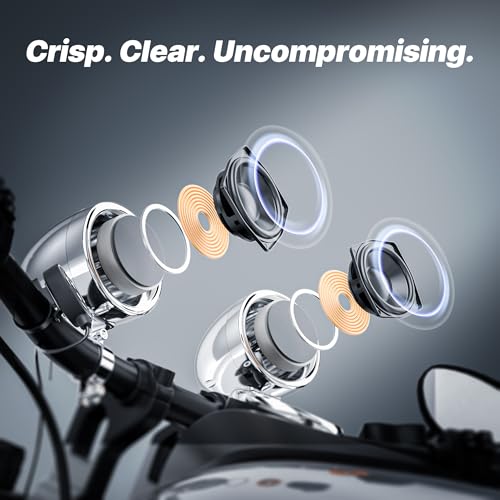 GoHawk Bluetooth Motorcycle Speakers with Amplifier, Wired Control, FM Radio, 4 Inch Weatherproof Speakers Great for Use with ATVs/Motorcycles - Thumbnail 2