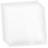 OFFIGAM 5個 プラスチック製メッシュシート バッグ製作用 編み物刺繍に ホワイトカラーで自由にカット可能 手芸アクセサリー バッグ作り用