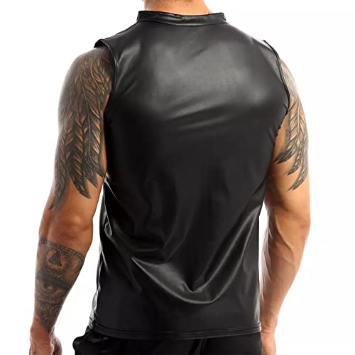 Ropa interior sexy para hombre mini slip chaleco casual piel 4