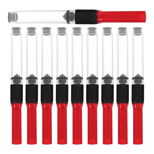 jojofuny Absorbedor de Tinta para Pluma Estilográfica 3.4 Mm Convertidor de Tinta de Plástico 10 Unidades Rojo Accesorios para Bolígrafos de Oficina y Escritura