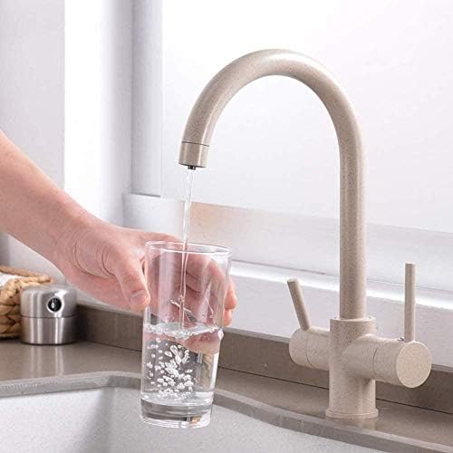 Robinet mitigeur cuisine filtre eau pure chromé à double sortie