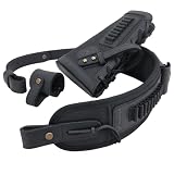 WAYNE'S DOG No Drill Leather Gun Sling Loop Mount with Rifle Cheek Rest Shell Holder for...