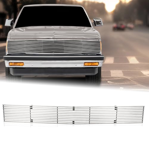 PIT66 Chrome Billet Upper Grille Insert Compatible with Chevy Blazer