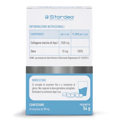 Stardea Collagene 2500 Integratore Collagene Marino Di Tipo I, 60 Compresse - 2