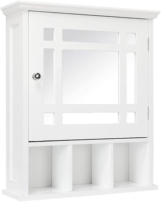 Yaheetech Bathroom Wall Mirror Door, Wall Mounted Display Unit