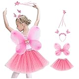 alas de mariposa disfraz mujer ❤【Regalo Perfecto para Niñas】Este disfraz de hada es hermoso y soñador, un regalo ideal para su hija o nieta. Tu princesita se sentirá como una verdadera hada con este lindo disfraz.