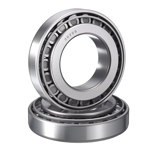 HIPicco 2 Pack 30209 Tapered Roller Bearing Cone and Cup Set, 45mm Bore 85mm OD 21mm Cup Width, Chrome Steel Wheel Bearings, ABEC-3