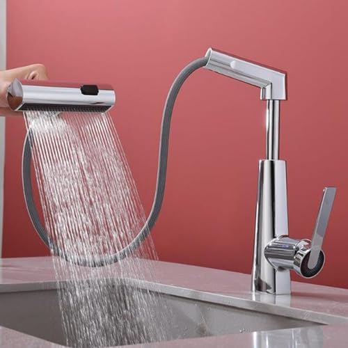 Robinet de lavabo avec douchette extractible pour éliminer les éclaboussures de salle de bain