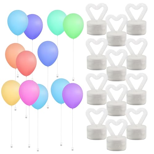Lot de 12 poids Poids Ballon Helium Ballons - Poids pour Ballons à Hélium - 1 cm x 1,5 cm - Pour décoration de mariage, anniversaire, fête