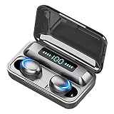 OAVQHLG3B Wireless Bluetooth Earbuds Digital Display Wireless Bluetooth Earphones Headphones in Ear Earbuds Headset Ipx5 Wireless Earphones Headphones Wireless Earbud & in-Ear Headphones, Black