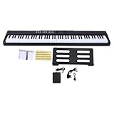 Fafeicy Digitalpiano mit 88 Tasten, Vollwertiger Gewichteter Tastatur, 900 Klangfarben, 700 Rhythmen, 110 Demo-Songs, Bluetooth-MIDI-Unterstützung für Anfänger und Profis (EU-Stecker)