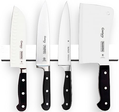 10 Inch White Magnetic Knife Holder for Wall No Drilling Use as Magnetic Knife Strip - Magnetic Knife Bar - Wall Kitchen Knife Magnetic Holder