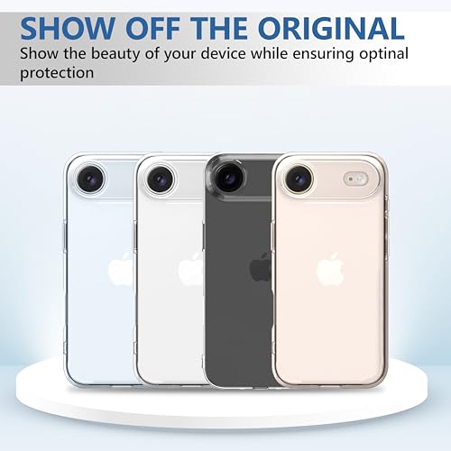 Image of CEDO iPhone 17 Air Clear Case | Soft Flexible Slim-Fit | Full Body 360 Protection Shock Proof TPU Back Cover (Transparent)