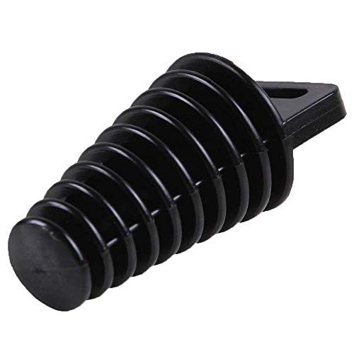 ZXTDR Muffler Tail Pipe Exhaust Silencer Wash Plug Bung For 2 and 4 Stroke Motorcycle Dirt Bike 27-48mm (Black)