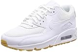 Weicher Gehcomfort Nike Wmns Air Max 90 Damen Sneakers, Wei (WHITE/WHITE-GUM LIGHT BROWN 135), 44 EU