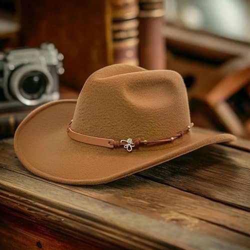 Image of Cowboy Hat Bands for Men Women, Leather Hatbands Belt for Cowboy /Western /Fedora /Cowgirl Hats