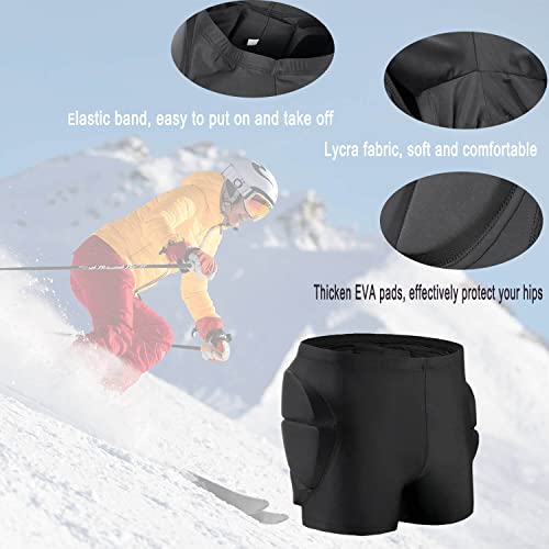 Kids Padded Shorts-HIPS Protective Pads Shorts for Snowboard Ski Skating Cycling,3D Protection for Butt Tailbone4