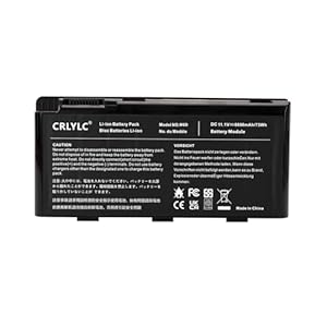 CRLYLC 6600mAh BTY-M6D Laptop Akku für Medion Erazer X6811 X6812 X6813 X6817 X6819 X6821 X6823 X6825 X7813 X7815 X7817 X7819 X7821 X7825 X7826 X7827 X7829 X7831 X7833 X7835 MSI GT70 GT60 E6603 Battery