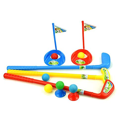 Baoblaze Crianças Golf Set Plástico Mini Putter Club Caddy Balls Diversão de Verão Jogar Esportes
