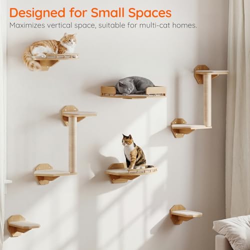 HOOBRO 11 Pzas Estantes de Pared para Gatos hasta 25 lb miniatura 5