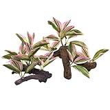 M2cbridge Fish Tank Plastic Soft Grass Artificial Betta Water Plants Decoration Goldfish Hide 2pcs(Pink)