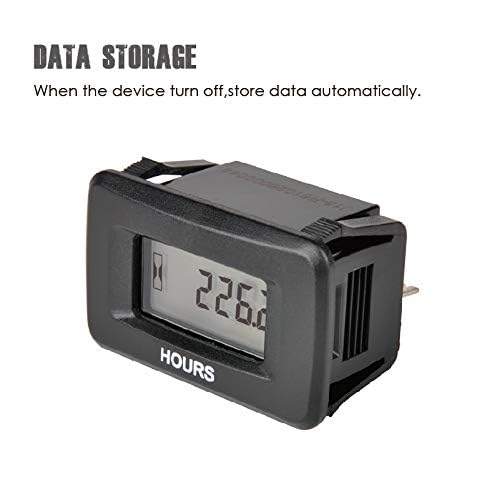 Jayron - Contador digital de horas LCD de 5 V a 277 V CA/CC, para acumular datos, diseño impermeable para jardín, cortacésped, tractor, generador de carritos de golf, coches de club