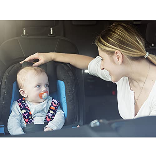 Image of Dinosaur Car Seat Belt Covers for Baby, Toddlers Stroller Seat Strap Covers, Car Seat Straps Shoulder Pads for Girls Boys, Minky Seat Belt Protectors for Car Seats, for Kids Newborn Infants