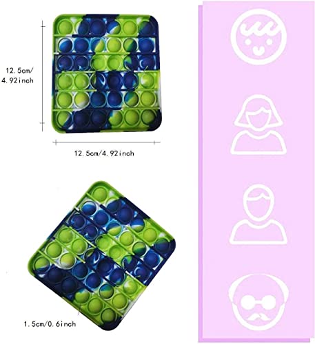 10Pcs Random Silicone Tie-Dye Push Pop Bubble Fidget Toy, Autism Special Needs Stress Reliever, Squeeze Sensory Tools To Relieve Emotional Stress For Kids Adults，Party Toys #TOP3