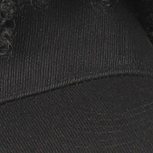 Casquette de baseball noire avec postiches pour femmes pressées
