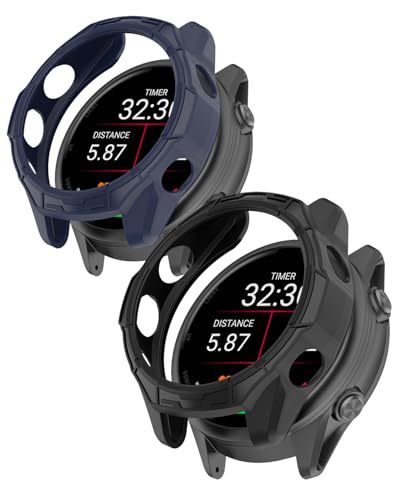 For Garmin(�K�[�~��) Forerunner 70 / 170 / 170 Music �p �P�[�X �J�o�[ �\�t�g TPU�� �v���e�N�^�[�J�o�[ YAJOJO ���� �Ռ��z�� �S�ʕی� �����ȒP ���ϋv �����ȒP �t�C�����Ȃ��y�u���b�N+�u���[�z