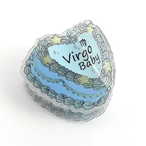 Personalized Virgo Baby Hair Claw Clip, Blue and Silver Personalized Hair Claw Clip, Blue and Silver