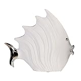 Marke: Casablanca Deko Fisch in Stein-Optik, 29 x 26 cm, weiß/silber
