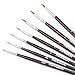 Transon Detail Model Paint Brushes 7pcs for Acrylic, Gouache, Oil, Tempera, Enamel and Face Painting